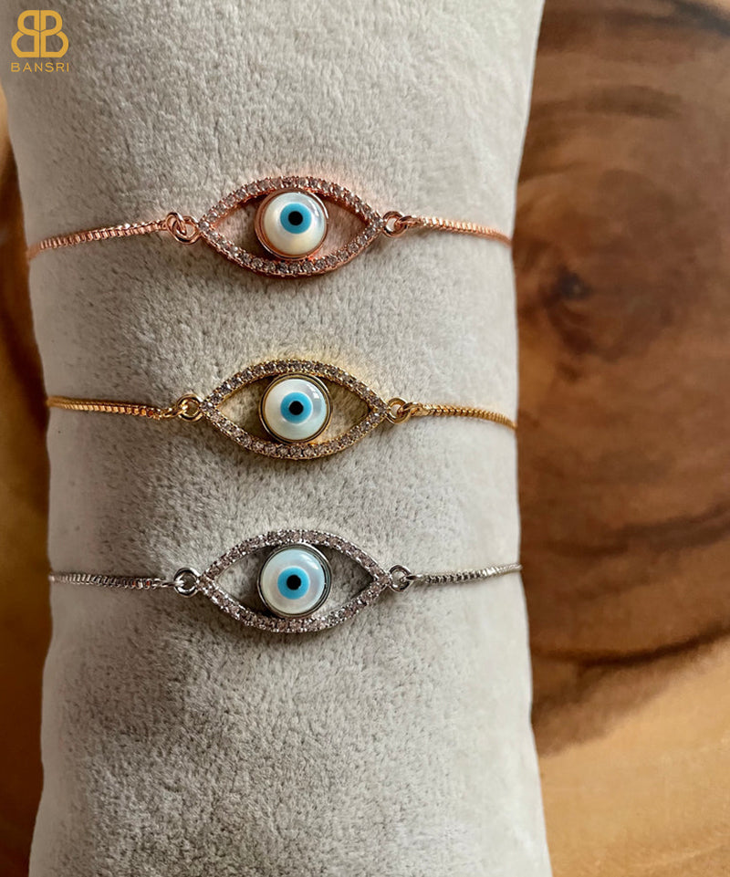 Evil Eye Tennis Bracelet with Swarovski Crystals